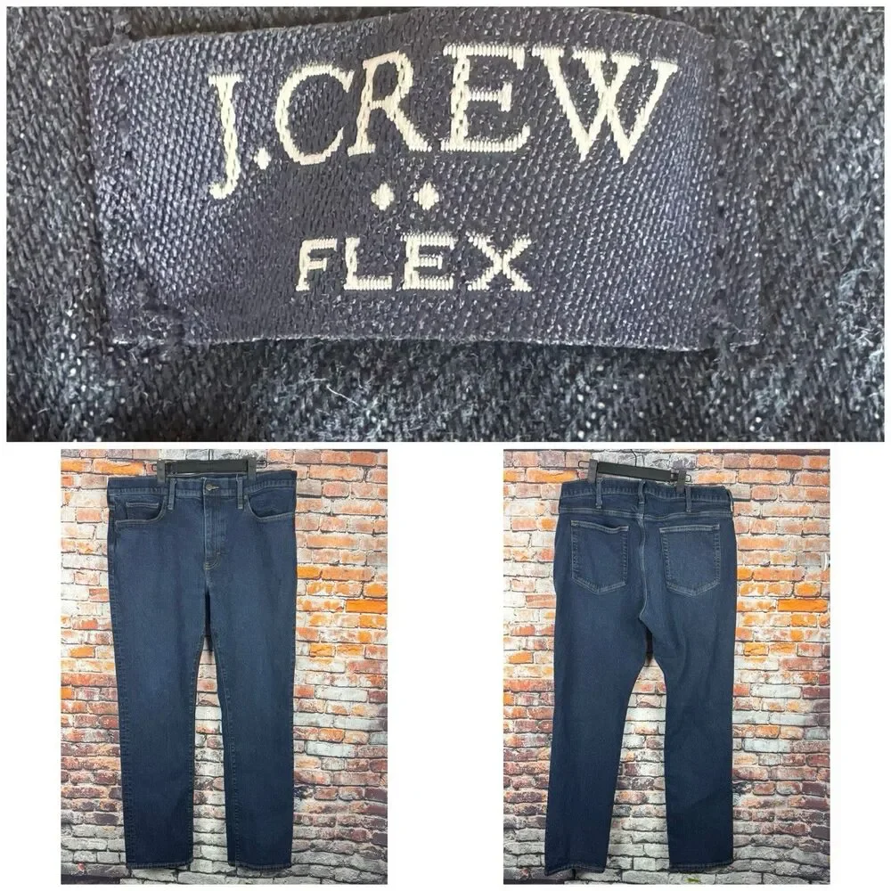 J.Crew Men's Straight Fit Flex In Signature Stretch Blue Jeans 38